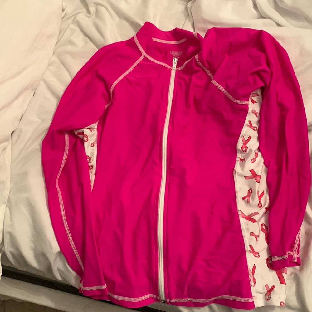 womens breast cancer awareness long sleeve rashguard